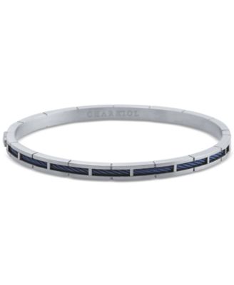 CHARRIOL - Cable Inlay Bangle Bracelet in Stainless Steel & 18k Blue PVD