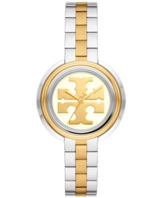 TORY BURCH ゴールド アナログ腕時計 Tory Burch Women's Miller Two-Tone Stainless Steel Bracelet Watch