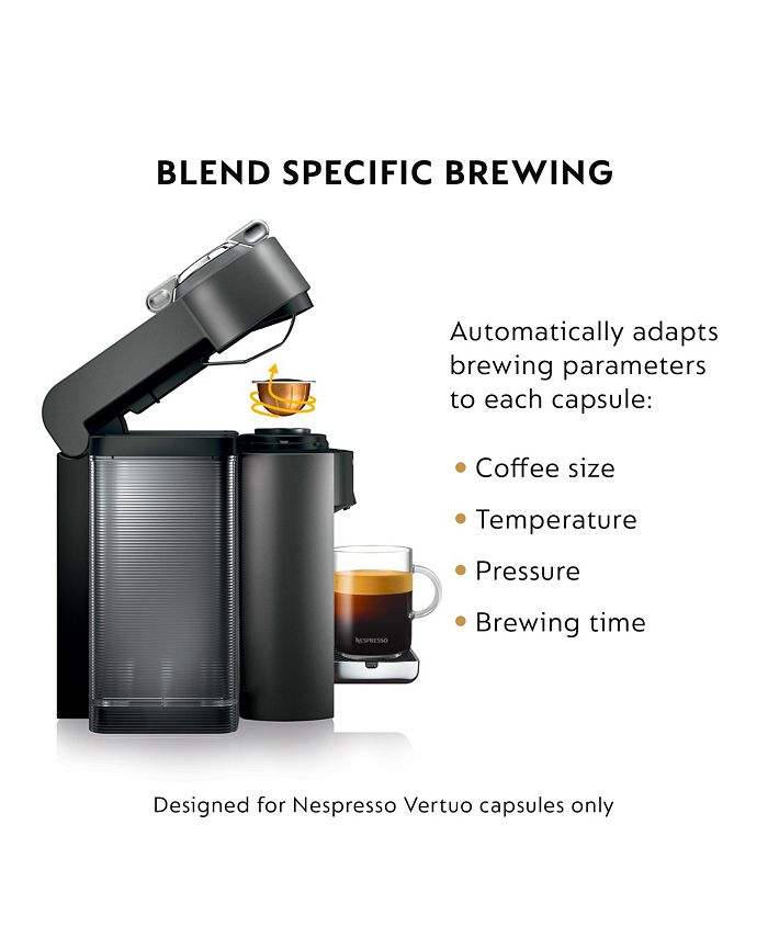 Nespresso by De'Longhi Vertuo Next Chrome Coffee and Espresso Machine with Aeroccino