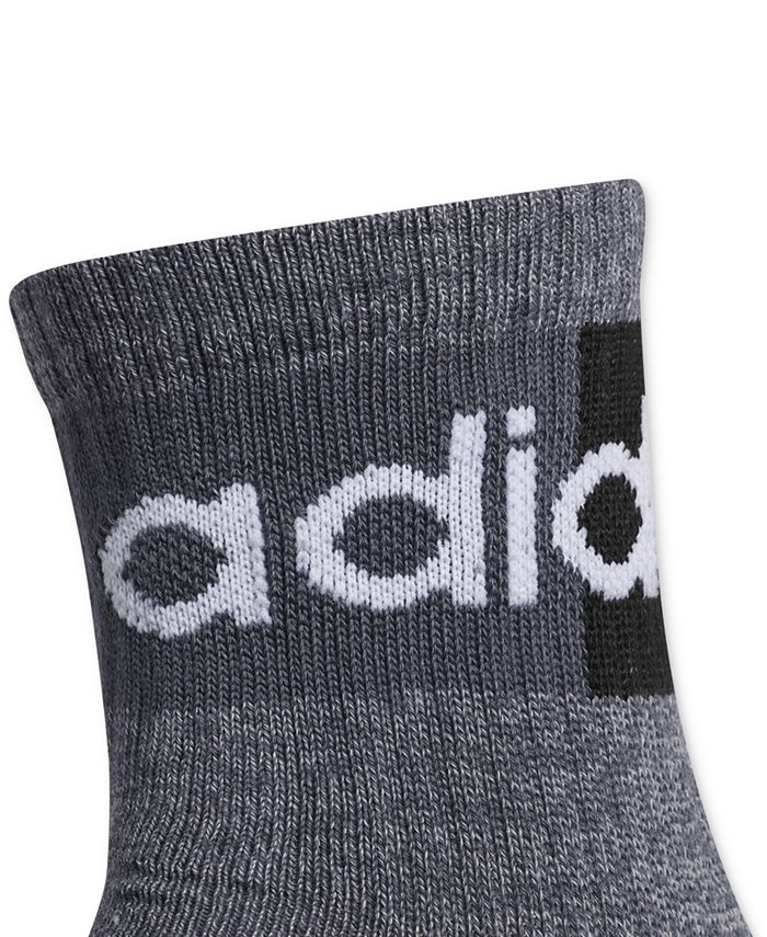 adidas Men's 3Pk. Linear II High Quarter Socks Macy's