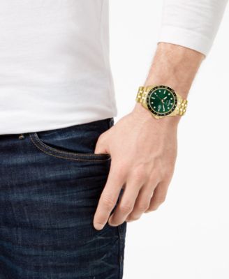 Men's Gold-Tone Stainless Steel Bracelet Watch 44mm