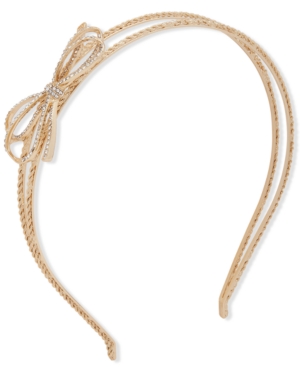 image of lonna & lilly Gold-Tone Pave Bow & Chain-Link Split Headband