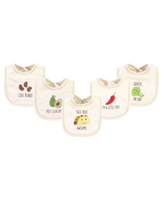 Touched by Nature Unisex Baby Organic Cotton Bibs 5pk Cutie Pie One Size - Taco 20$