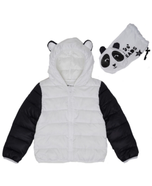 image of Epic Threads Toddler Girls Panda Packable Jacket with Match Back Bag