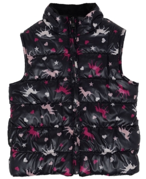 image of Epic Threads Toddler Girls Full Zip Reversible Vest