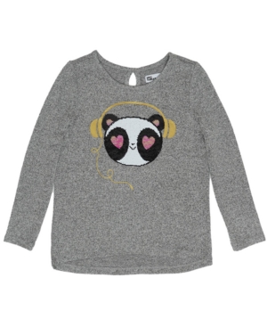 image of Epic Threads Toddler Girls Long Sleeve Flip Sequin Panda Snit Top