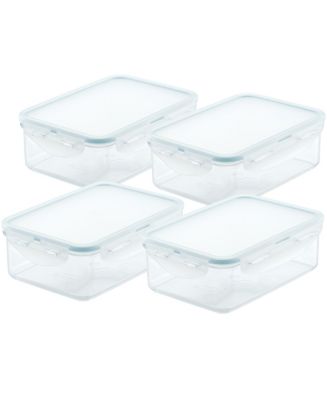 Lock n Lock Purely Better Glass 8-Pc. Rectangular Food Storage Containers,  21-Oz.