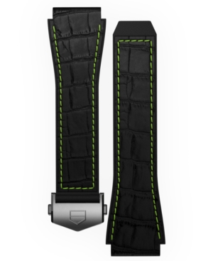 image of Tag Heuer Men-s Connected Black Rubber Smart Watch Strap