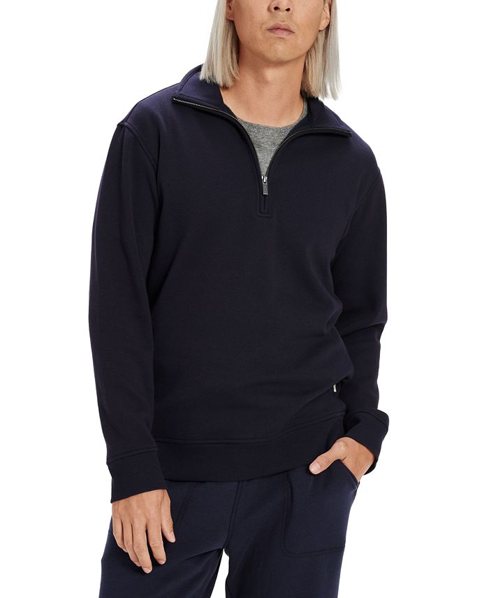 UGG® Men's Zeke 1/2-Zip Double-Knit Fleece Pajama Sweatshirt - Macy's