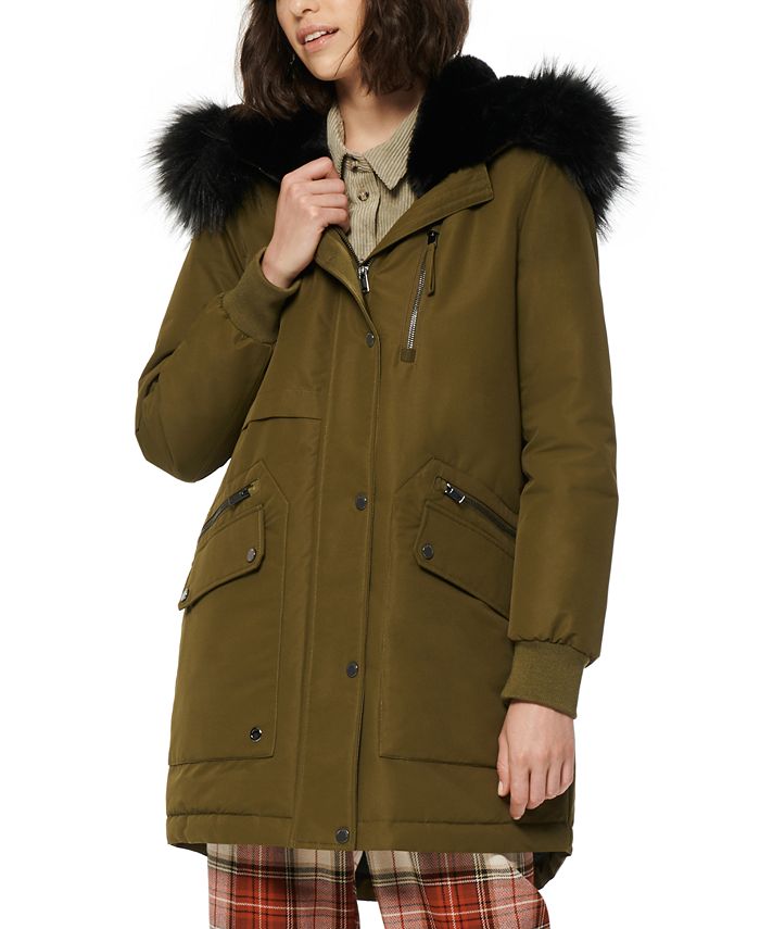 Marc New York Carina Faux-Fur-Trim Hooded Parka Coat & Reviews - Coats ...