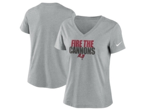 Nike Tampa Bay Buccaneers Women's Local Tri-Blend V-neck T-Shirt