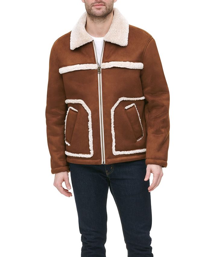 Levi's Men's Big and Tall Faux Shearling Ranchers Jacket, Created for ...