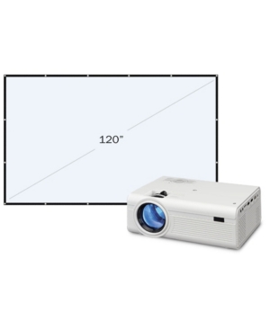 Shop Gpx Mini Projector With Bluetooth And Projection Screen, Pj308vp In White