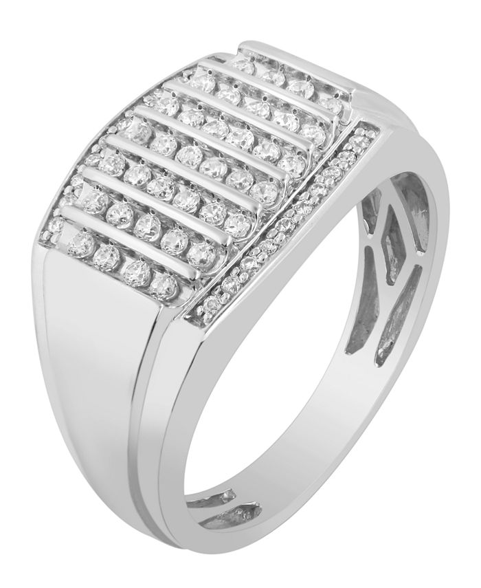 Macy's Men's Diamond (1/2 ct. t.w.) Ring in 10K White or Yellow Gold