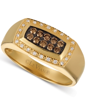 image of Le Vian Men-s Diamond Statement Ring (3/8 ct. t.w.) in 14k Gold