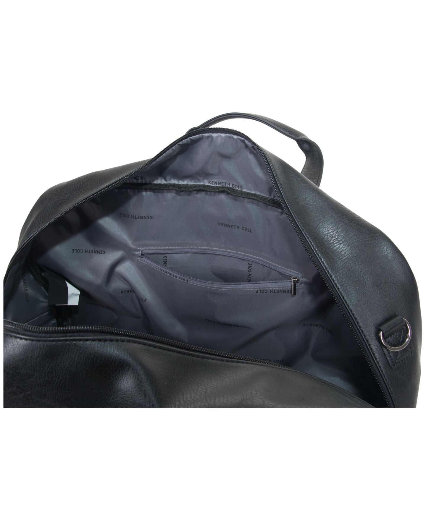 Чемоданы Kenneth Cole Reaction 20" Faux Leather Lightweight Carry-On Travel Duffel, цвет: Чёрный — фото 10