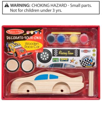 Melissa and Doug Kids Toy, Decorate-Your-Own Wooden Race Car