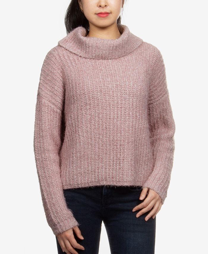 Hippie Rose Juniors Cowlneck Chenille Sweater Macy s