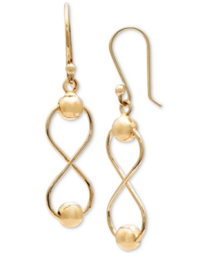 image of Giani Bernini Infinity Drop Earrings in 18k Gold-Plated Sterling Silver, Created for Macy-s