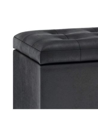 Cosmopolitan Contemporary Rectangle Storage Ottoman
