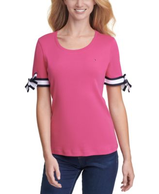 Tommy Hilfiger - Cotton Tie-Sleeve Top