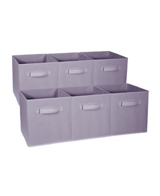 Sorbus - Foldable 6-Pk. Storage Cube Basket Bins