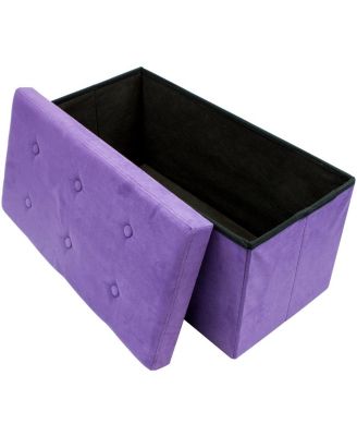 Suede Storage Bench