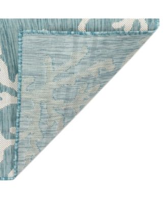 Carmel Coral Border 6'6" x 9'4" Outdoor Area Rug