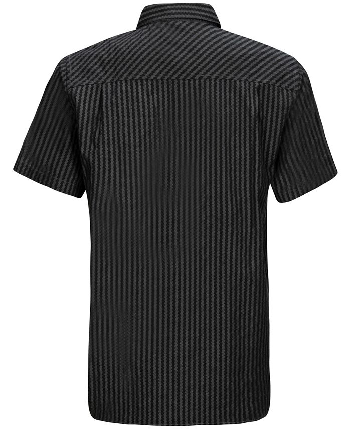 Hurley Men's Classic-Fit 4-Way Stretch Zig-Zag Stripe Chambray Shirt ...