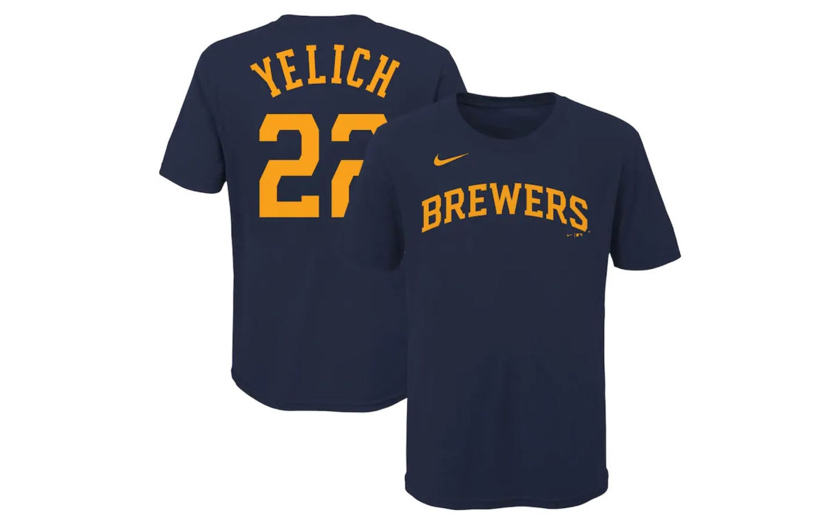 Nike Milwaukee Brewers Youth Name and Number Player T-Shirt Christian Yelich