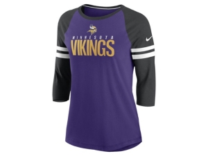Nike Minnesota Vikings Women's Three Quarter Sleeve Raglan Shirt