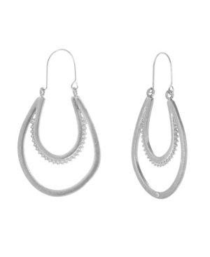 image of The Sak Silver-Tone U Shape Hoop Earrings