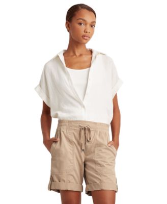 lauren ralph lauren petite twill shorts