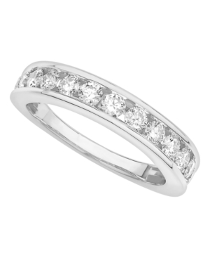 image of Certified Diamond Channel Band 1 ct. t.w. in 14k White or Yellow Gold