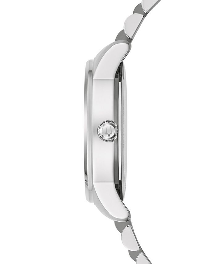 Bulova
 32MM Stainless Steel & Diamond Bracelet Watch
