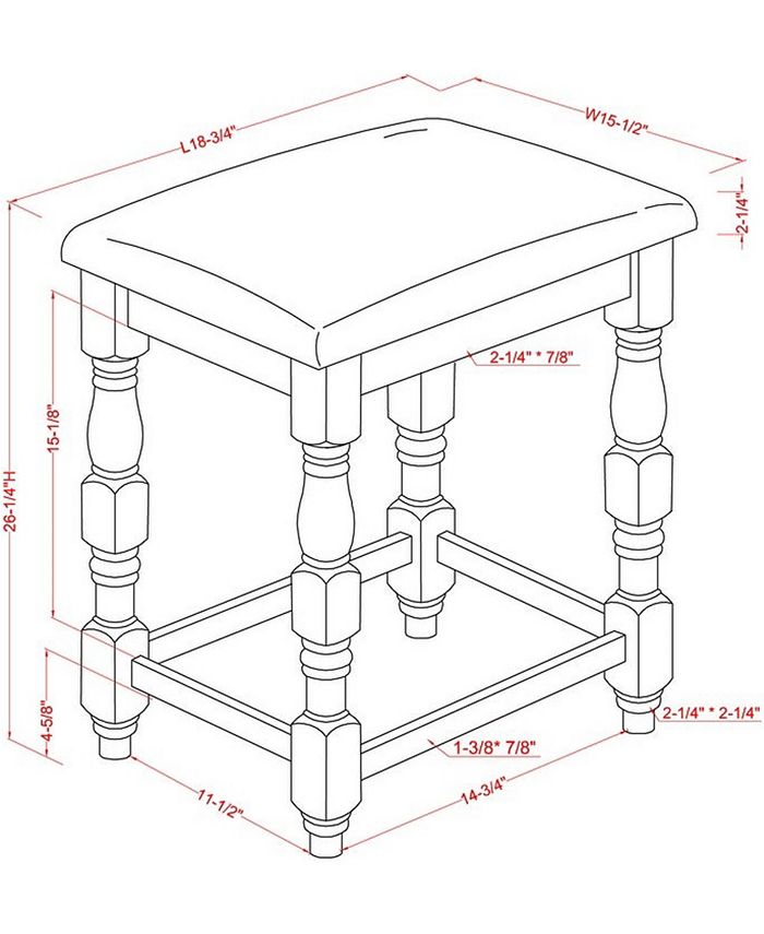 Furniture of America Elmsford Padded Counter Stools (Set of 2