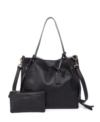 Daisy Large Leather Crossbody Tote Bag
