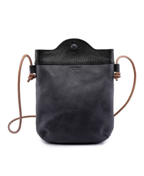 Женская сумка OLD TREND Out West Mini Leather Crossbody, цвет: Чёрный / Серый