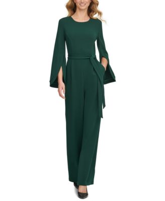 green dressy jumpsuit