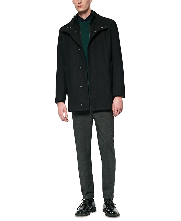Andrew marc coyle deals rib knit bib coat