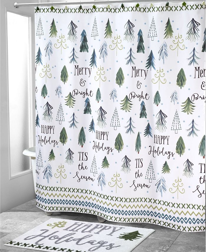 Avanti Christmas Trees 72" x 72" Shower Curtain & Reviews Shower