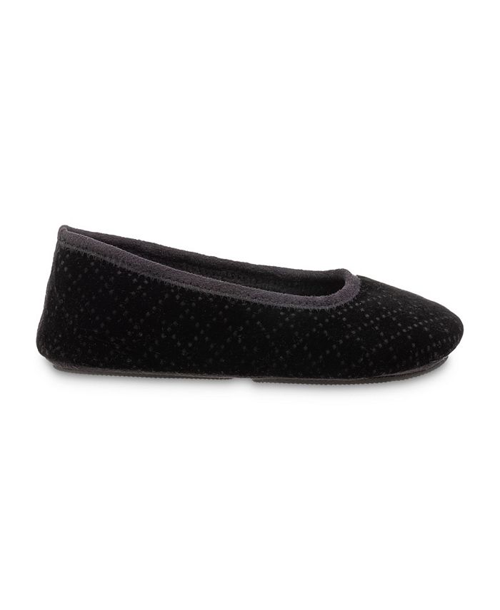 Isotoner Signature Women's Velour Sabrine Ballerina Macy's