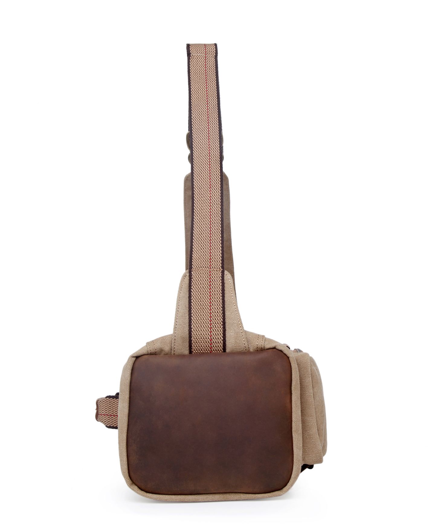 Женская сумка TSD BRAND Hill Side Canvas Sling, цвет: Хаки — фото 9