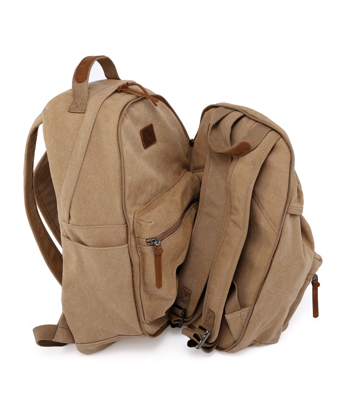 Рюкзак TSD BRAND Trail and Tree Double Canvas Handbag, цвет: Хаки — фото 13