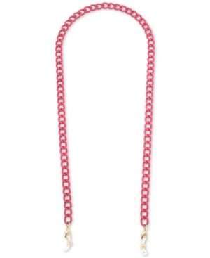 image of Zenzii Gold-Tone Color-Coated Link Chain Mask Holder