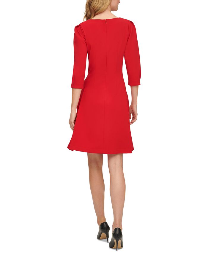 DKNY Puff-Sleeve A-Line Dress - Macy's