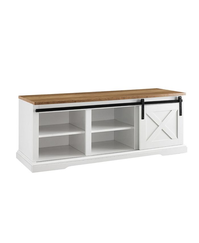 Walker Edison 48" Sliding Barn Door Entry Bench Macy's
