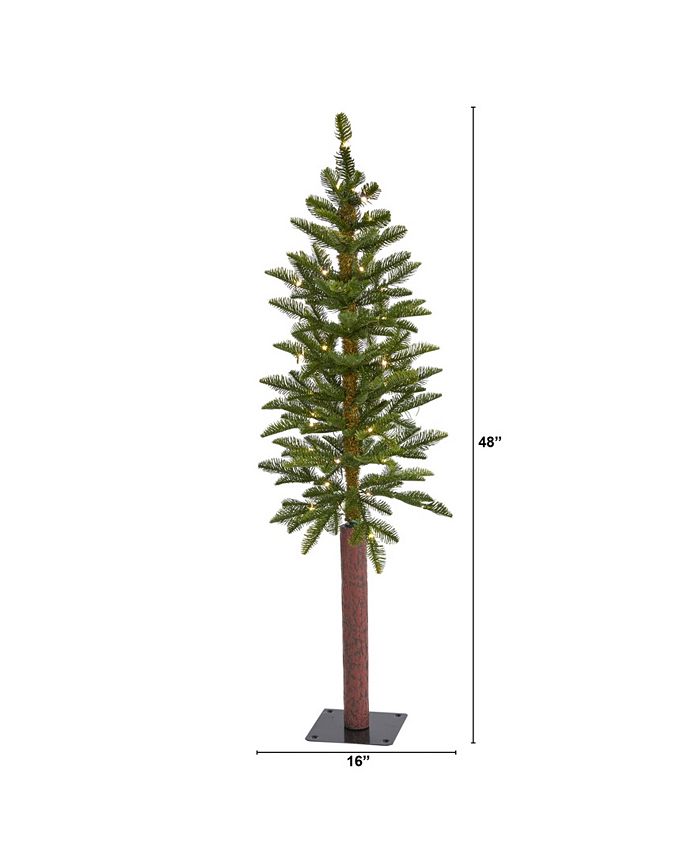 Nearly Natural Alaskan Alpine Artificial Christmas Tree with 50 Clear