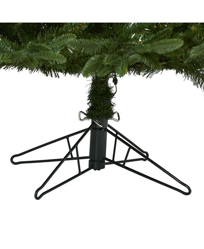 Nearly Natural Oregon Spruce Artificial Christmas Tree with 850 Warm