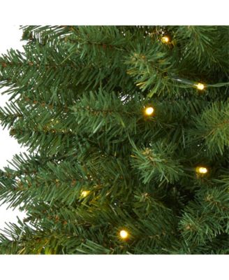 Slim Mountain Pine Artificial Christmas Tree with 50 Clear LED Lights